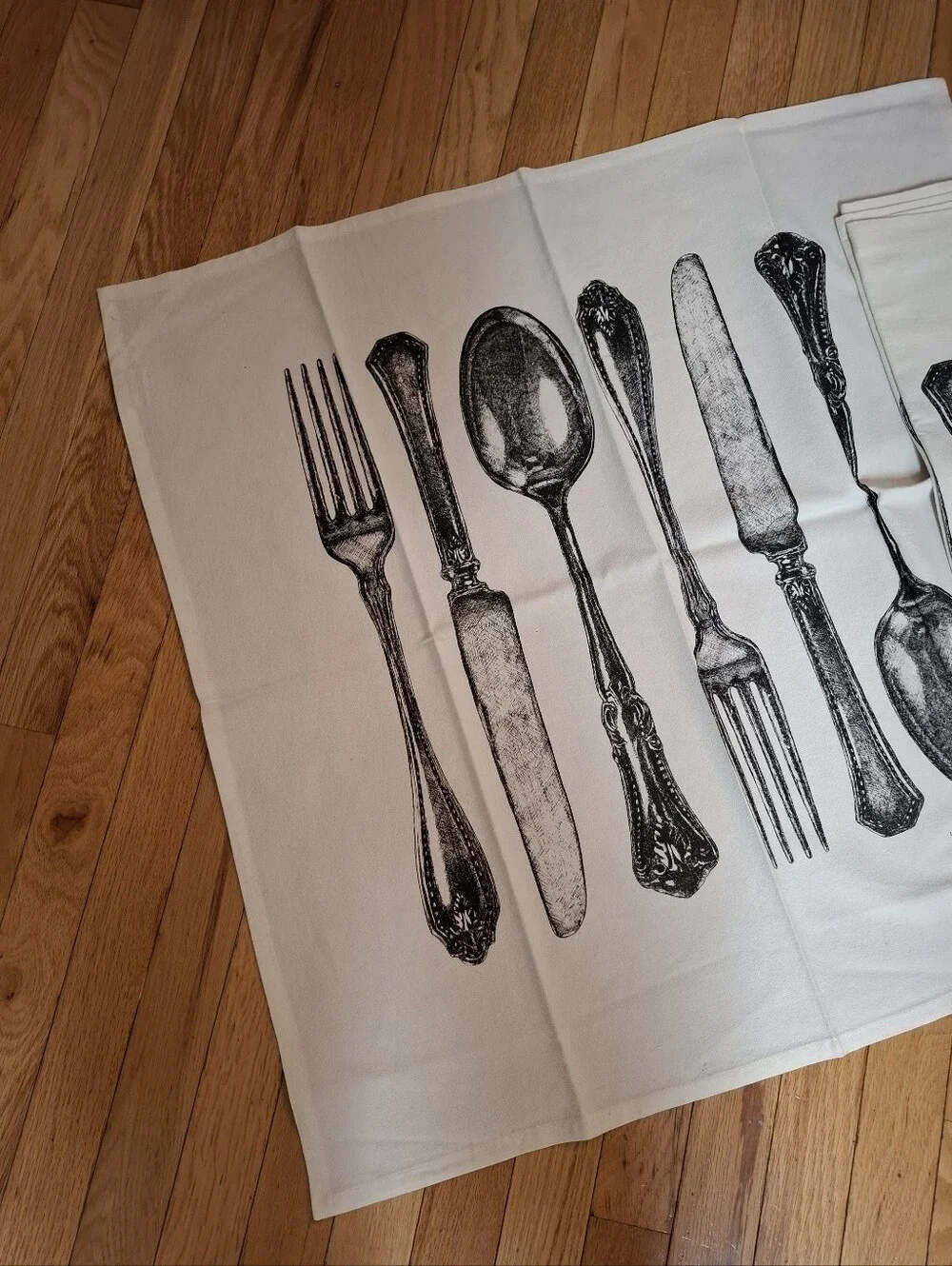 Hester & Cook Flatware Kitchen Flour Sack Towels 2 Pottery Barn